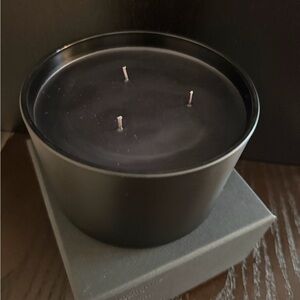 Crate&Barrel Onyx Triple-Wick Candle